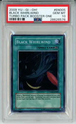 YUGIOH TU01-EN005 BLACK WHIRLWIND SUPER RARE PSA 10 GEM MINT #28626576 - Image 1