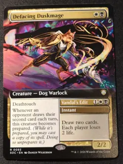 Defacing Duskmage - Extended Art - SOC - MTG - NM - EN - 0093 - Image 1