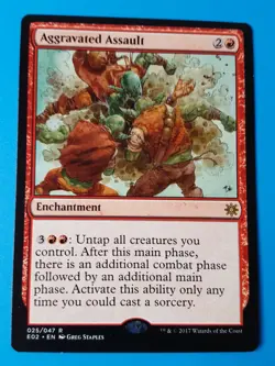1x AGGRAVATED ASSAULT - Ixalan - MTG - Magic the Gathering - Image 1