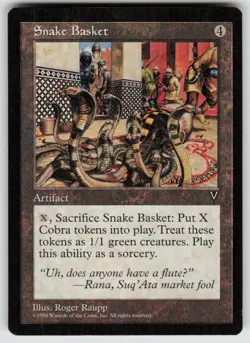 Snake Basket Rare Visions Magic: The Gathering Near Mint - Image 1