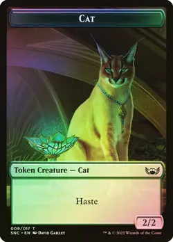 Magic The Gathering MTG CITIZEN // CAT TOKEN FOIL Streets of New Capenna NM - Image 2
