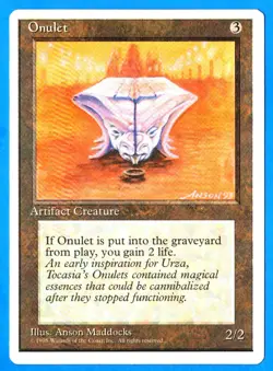 Onulet - 1995 4th Edition MTG Artifact Rare Creature LP - Image 1