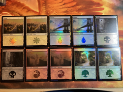 MTG 10 x Foil Basic Land Marvel's Spider-Man Near-Mint!! - Image 1