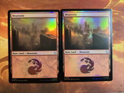 MTG 10 x Foil Basic Land Marvel's Spider-Man Near-Mint!! - Image 5