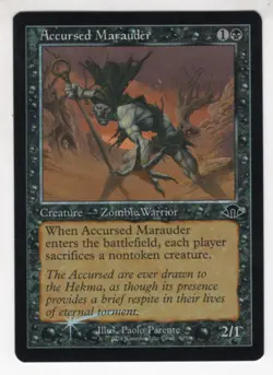 MTG Modern Horizons 3 Foil Common Card Accursed Marauder (Retro Frame) - Image 1