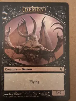 Demon Token Avacyn Restored LP/NM MTG Magic Black English 5/8 - Image 1