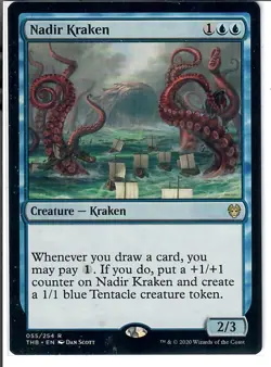 Nadir Kraken 55 Rare Theros Beyond Death Magic: The Gathering Lightly Played - Image 1