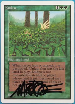 Kudzu Unlimited PLD Green Rare SIGNED MAGIC GATHERING CARD (ID# 518321) ABUGames - Image 1