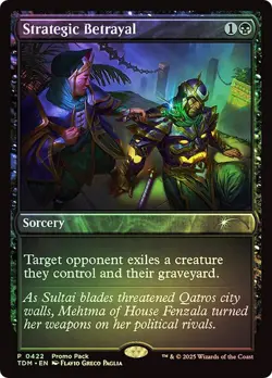 Magic The Gathering MTG STRATEGIC BETRAYAL FOIL Tarkir: Dragonstorm Promos NM - Image 1