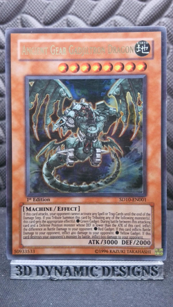 | Yugioh Ancient Gear Gadjiltron Dragon SD10-EN001 1st Ultra Rare HP 🔥 | - Image 1