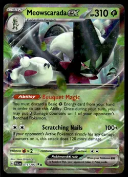 Pokemon TCG Paldea Evolved #015/193 Meowscarada EX NM - Image 1