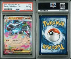 PSA 8 Mega Charizard X ex 013/094 Phantasmal Flames Pokemon NM-MT - Image 3