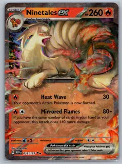 Pokemon Scarlet & Violet 151 - Ninetales EX 038 NM - Image 1