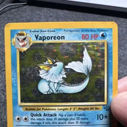 1999 Pokemon Jungle Vaporeon #12/64 Holo Mp Hp - Image 2