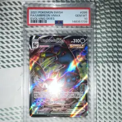 Umbreon VMAX Pokemon TCG Evolving Skies 095/203 PSA 10 Ultra Rare Holo FA - Image 1