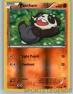 2016 pokemon Breakpoint reverse holo Pancham 71/122 - Image 1