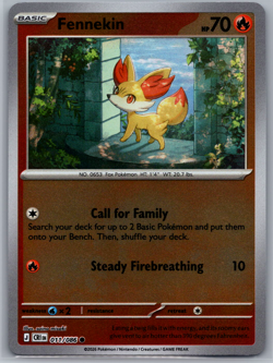 Fennekin Reverse Holo Common ME04: Chaos Rising 011/086 NM - Pokemon TCG! - Image 1