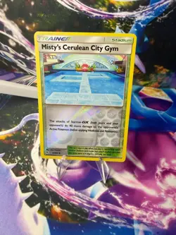MISTY'S CERULEAN CITY GYM 61/68 HIDDEN FATES Reverse Holo Uncommon Pokemon - Image 1