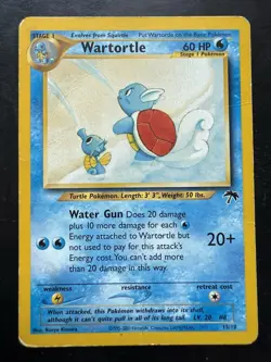 Pokemon Wartortle 15/18 Southern Islands Regular Promo (HP/Damaged) - Image 1