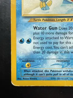 Pokemon Wartortle 15/18 Southern Islands Regular Promo (HP/Damaged) - Image 4