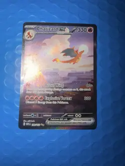 Pokemon Charizard ex 199/165 SV 151 Special Illustration Rare Full Art Holo EN - Image 3