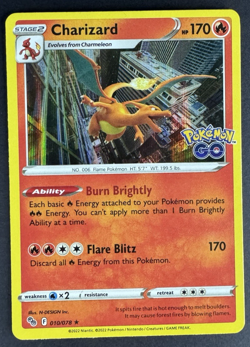 Charizard 010/078 Holo Rare - Pokemon GO - Pokemon TCG - LP - Image 1