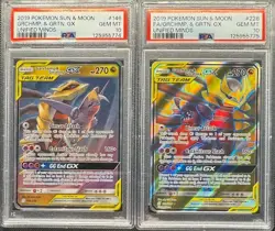 SEQUENTIAL PSA 10 GARCHOMP & GIRATINA GX 146 228 UNIFIED MINDS SUN MOON POKEMON - Image 1