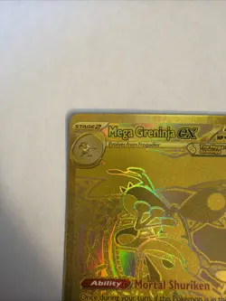 Pokemon TCG Chaos Rising Mega Greninja Ex Mega Hyper Rare 122/086 GOLD Mint - Image 2