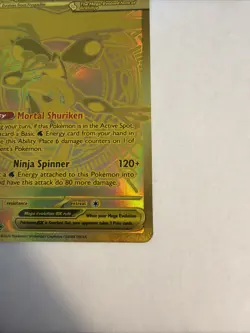 Pokemon TCG Chaos Rising Mega Greninja Ex Mega Hyper Rare 122/086 GOLD Mint - Image 4