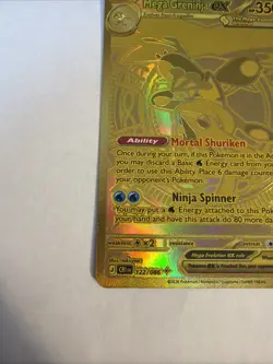 Pokemon TCG Chaos Rising Mega Greninja Ex Mega Hyper Rare 122/086 GOLD Mint - Image 5