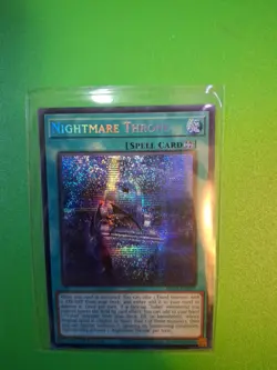 Nightmare Throne MP25-EN072 Prismatic Secret Rare 1st Edition Yugioh TCG - Image 1