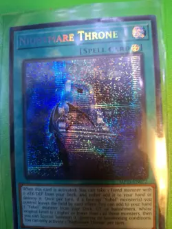Nightmare Throne MP25-EN072 Prismatic Secret Rare 1st Edition Yugioh TCG - Image 3