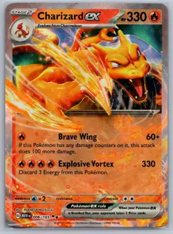 Pokemon Scarlet & Violet 151 - Charizard EX 006 NM - Image 1