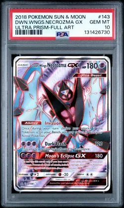 🔥Pokemon Dawn Wings Necrozma GX Full Art Ultra Prism PSA 10 GEM MINT POP 71🔥 - Image 2