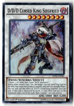 D/D/D Cursed King Siegfried SDPD-EN042 Pendulum Domination Yu-Gi-Oh MP - Image 1