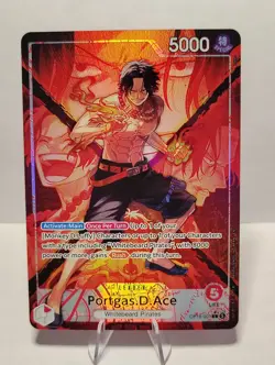 Portgas D Ace Alt Art Leader OP16-001 Time of Battle ENGLISH - Image 1