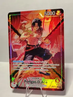 Portgas D Ace Alt Art Leader OP16-001 Time of Battle ENGLISH - Image 2
