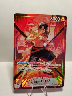 Portgas D Ace Alt Art Leader OP16-001 Time of Battle ENGLISH - Image 3