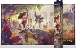 Disney Lorcana Toy Story Foil Playmat Woody Buzz Lightyear Non-Slip Backing - Image 1