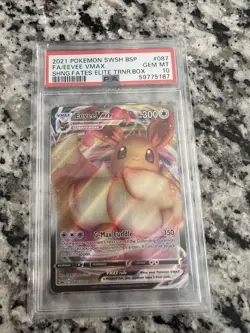 Eevee VMAX SWSH087 SWSH: Sword & Shield Promo Cards Holo PSA 10 - Image 1
