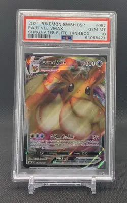 Eevee VMAX SWSH087 SWSH: Sword & Shield Promo Cards Holo PSA 10 - Image 1