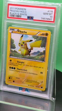 PSA 10 Pikachu 115/114 Black & White Secret Holo Rare 2011 English Pokemon Card - Image 2
