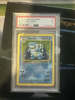 Pokemon Card - Blastoise Base Set 2 Holo PSA 5 - Image 1