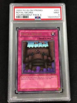 Yugioh 2003 Royal Decree TP4-001 PSA 9 Ultra Rare - Image 1