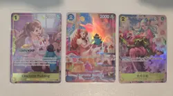 Bandai One Piece Card Game Foil Lot 3 Charlotte Pudding Kouzuki Hiyori - Image 1