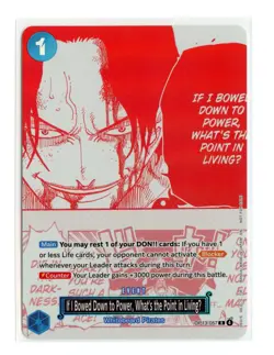 If I Bowed Down to Power What's the Point in LivingU OP13-057 R One Piece Promo - Image 1
