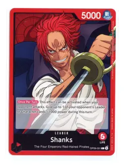 Shanks (001) OP09-001 L One Piece Emperors in the New World English NM - Image 1