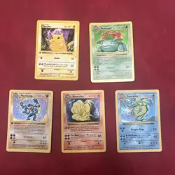 Pokemon TCG Shadowless Card Lot Of 5 - Image 1