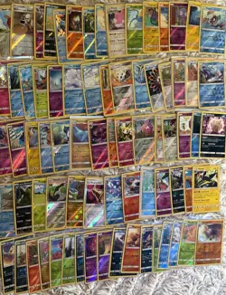 Lot of 75 Sun and Moon Era Pokemon Cards- ALL Holos and Reverse C/UN/R- LP-NM #3 - Image 1