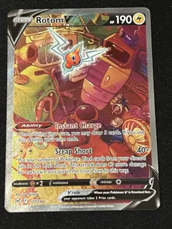 Rotom V (Alternate Full Art) 177/196 Swsh11: Lost Origin Holo - TCG Pokemon Card - Image 1